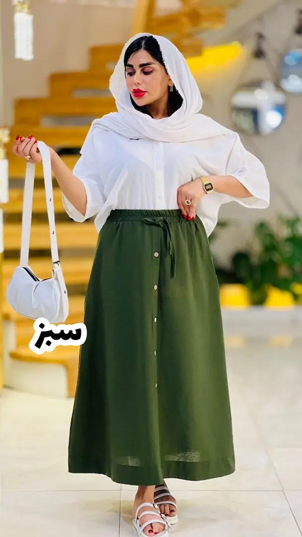 دامن جلو دکمه