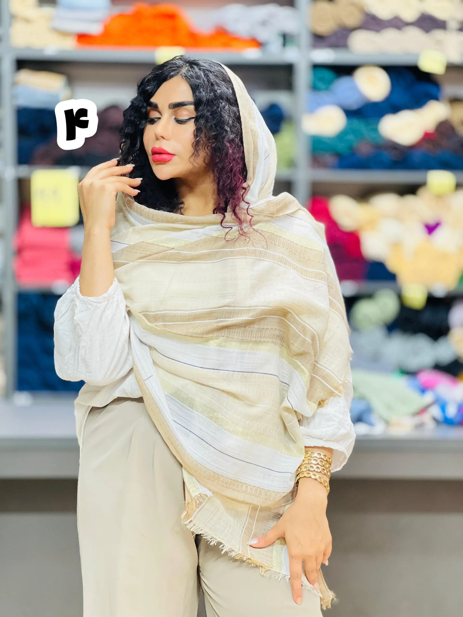 شال لینن وارداتی