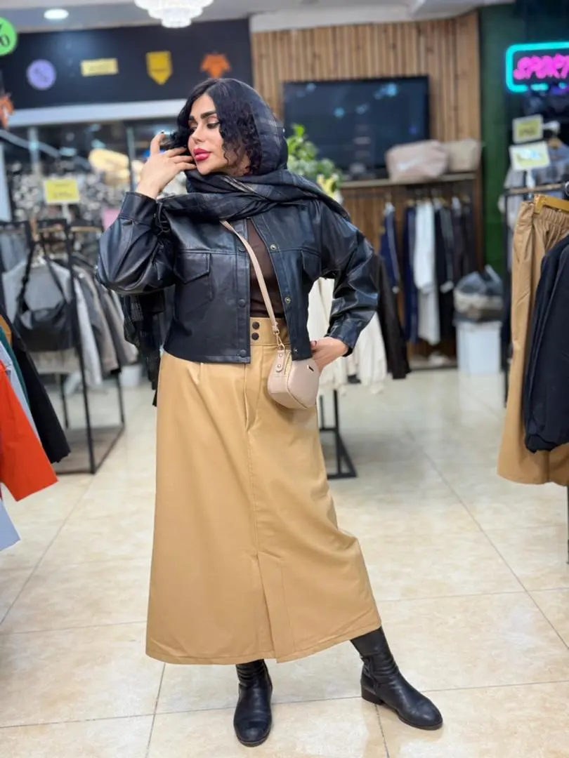 کت کراپ چرم دلوین