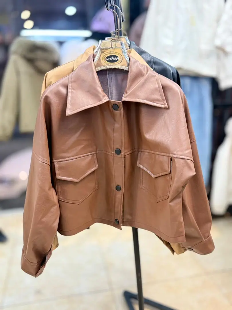 کت کراپ چرم دلوین