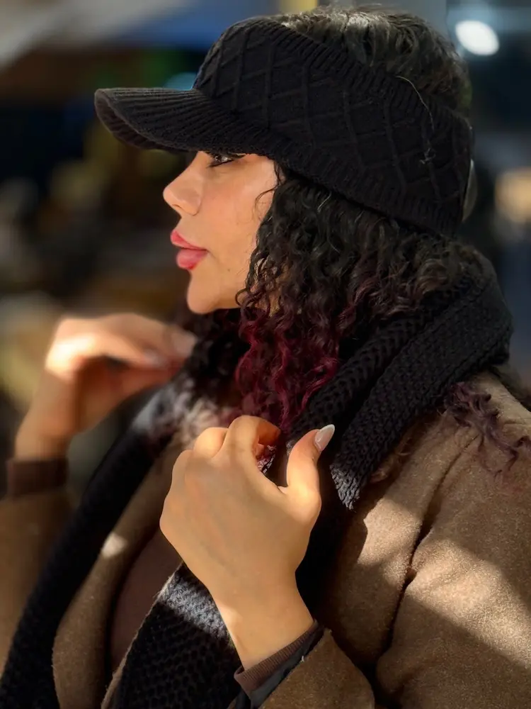 ست شال و هدبندنقابدار