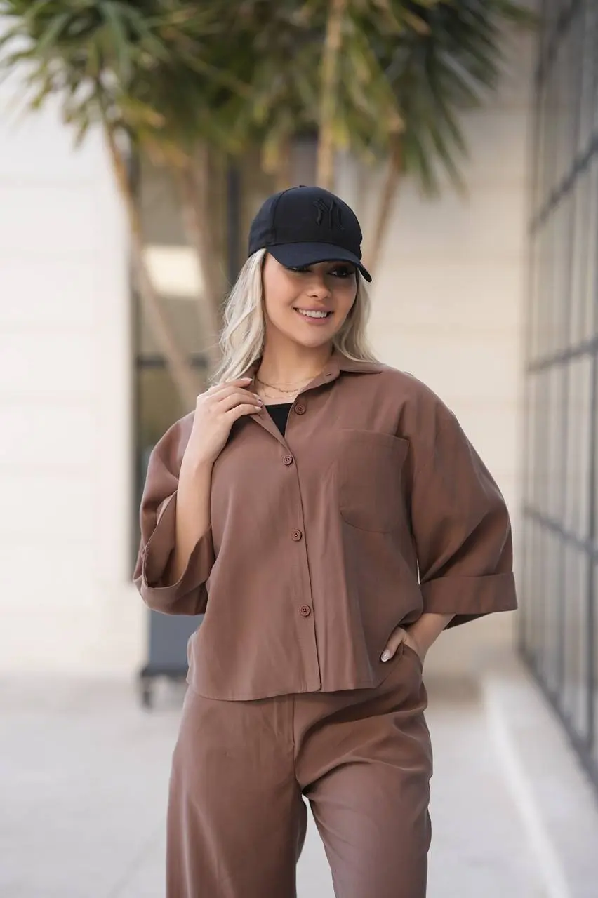 شومیز شلوار پری جلو دکمه