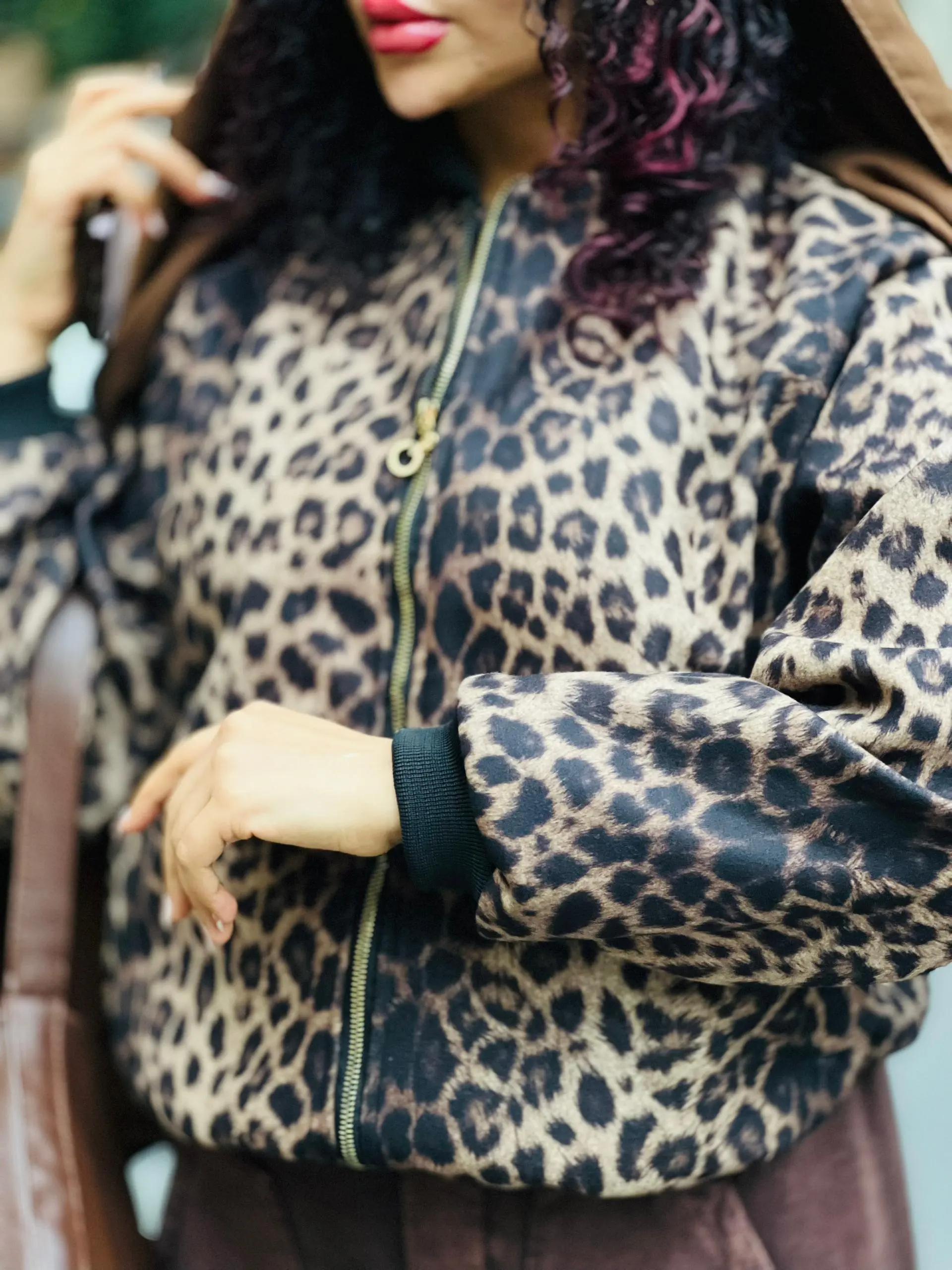 بامبر جکت پلنگی