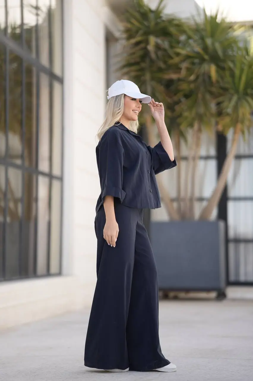 شومیز شلوار پری جلو دکمه