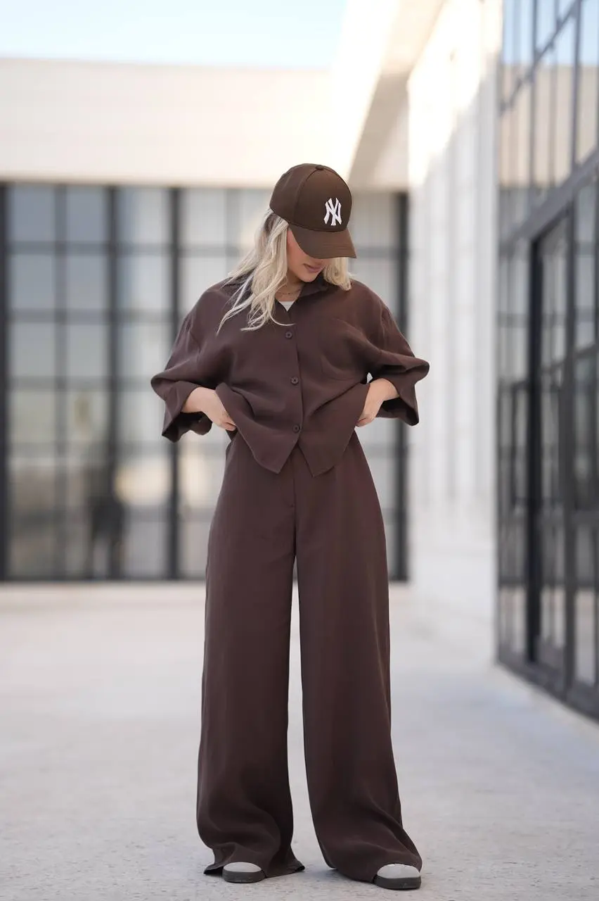 شومیز شلوار پری جلو دکمه