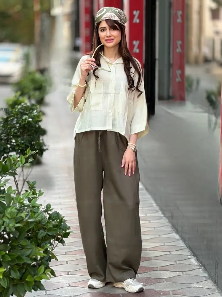 شلوار نخ ترک کج راه